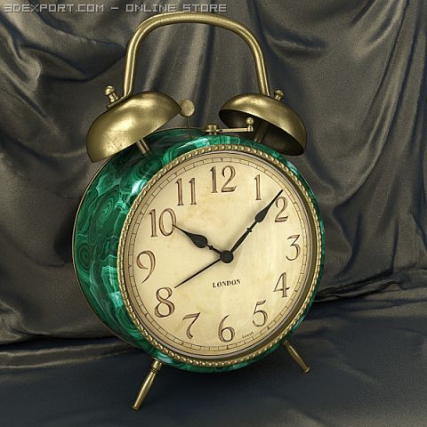 alarm clock 3D Model .c4d .max .obj .3ds .fbx .stl .blend 