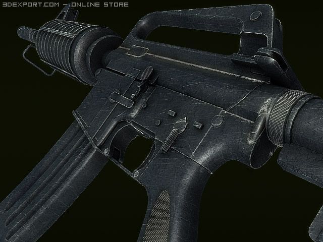 m4a1 rifle 3Dモデル .c4d .max .obj .3ds .fbx .stl .blend 
