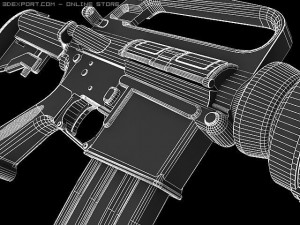m4a1 rifle 3Dモデル