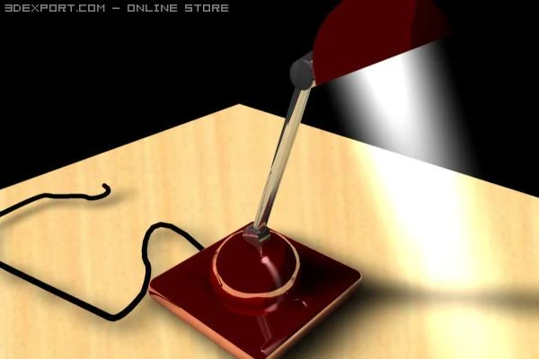 desk lampg 3D Model .c4d .max .obj .3ds .fbx .stl .blend 