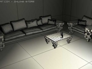 coachtablearmchair Modello 3D