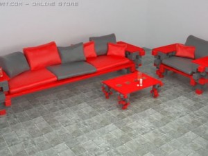 coachtablearmchair Modello 3D
