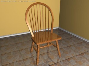 dining chair high detailed Modelo 3D