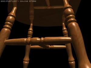 dining chair high detailed Modèle 3D
