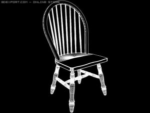 dining chair high detailed Modèle 3D