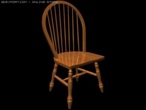 dining chair high detailed Modèle 3D
