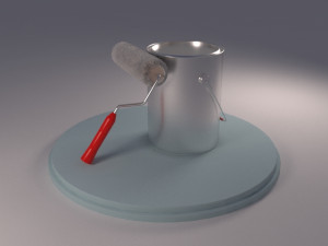 roller paint 3D मॉडल