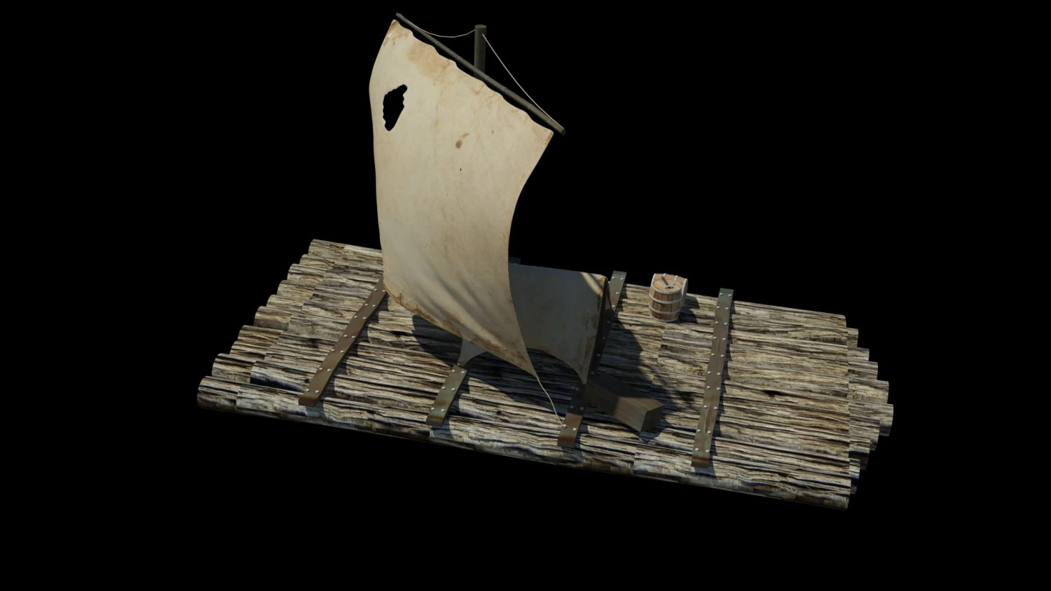 raft model 3D Model .c4d .max .obj .3ds .fbx .stl .blend