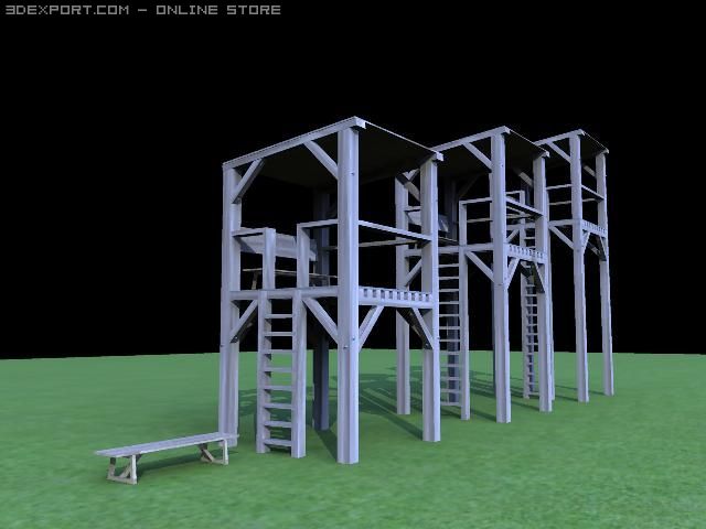 watchtower 3D Model .c4d .max .obj .3ds .fbx .stl .blend 