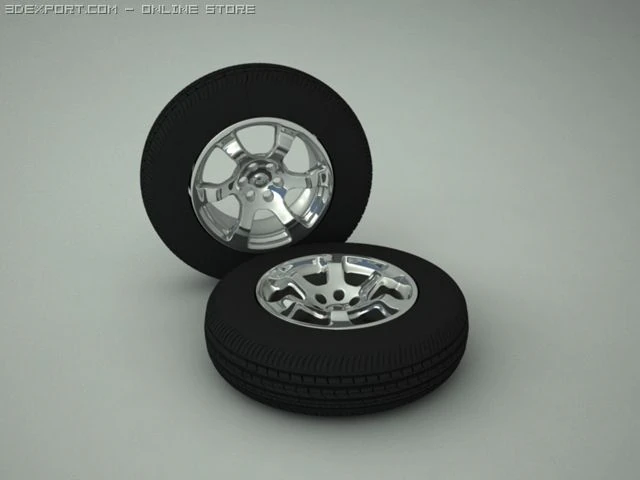 hihg poly wheels 3D Model .c4d .max .obj .3ds .fbx .stl .blend 