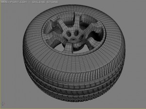 hihg poly wheels 3Dモデル