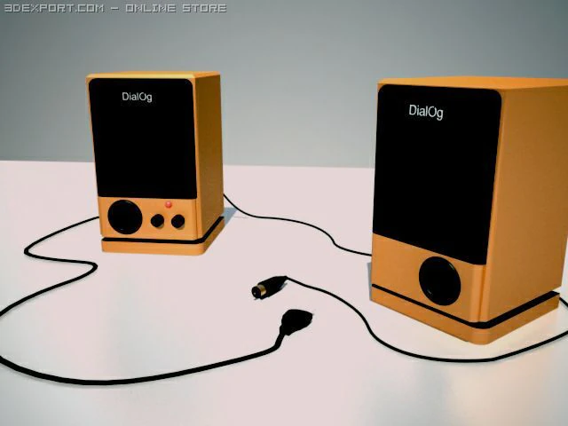 loudspeakers dialog 3D Model .c4d .max .obj .3ds .fbx .stl .blend