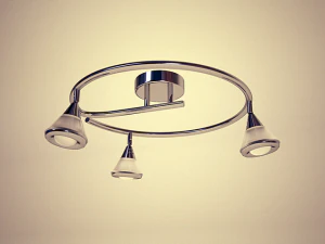 modern chrome chandelier 3D Model