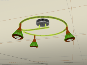 modern chrome chandelier 3D 모델