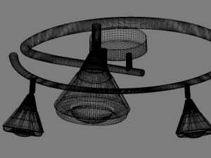 modern chrome chandelier 3D Model