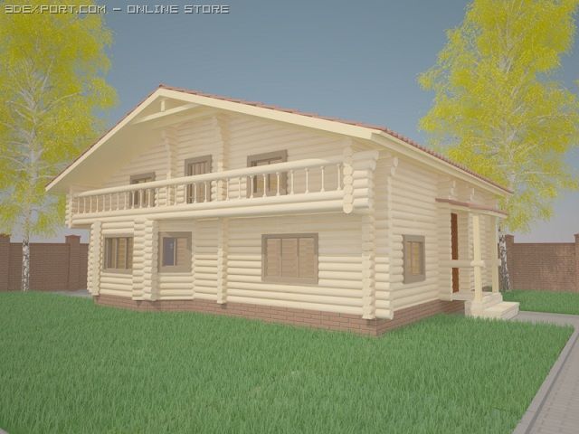 srub Modello 3D .c4d .max .obj .3ds .fbx .stl .blend