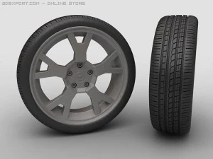 Model 3D opony z dyskiem Model 3D