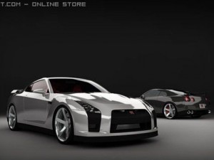 nissan gtr 2009 Model 3D