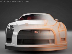 nissan gtr 2009 3D Model