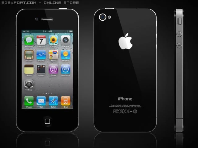 iphone4 3D Model .c4d .max .obj .3ds .fbx .stl .blend 