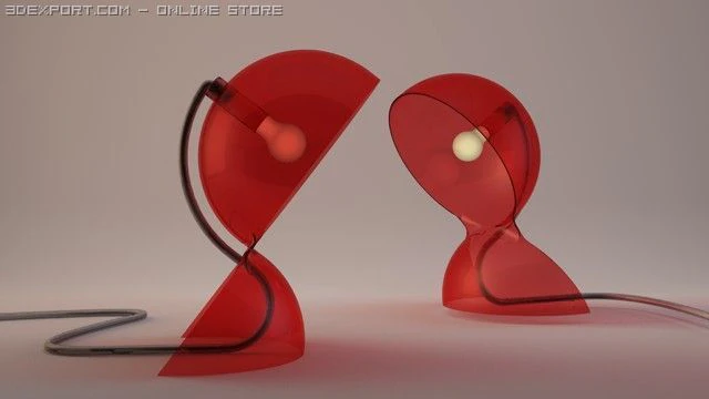 Dalu lamp by vico magistretti 3D Model .c4d .max .obj .3ds .fbx .stl .blend 