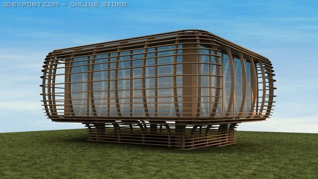 fincube house 3D Model .c4d .max .obj .3ds .fbx .stl .blend 