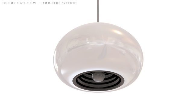 black and white lamp by a  p castiglioni Model 3D .c4d .max .obj .3ds .fbx .stl .blend 