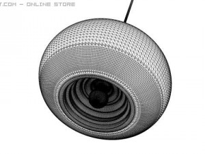 black and white lamp by a  p castiglioni Model 3D
