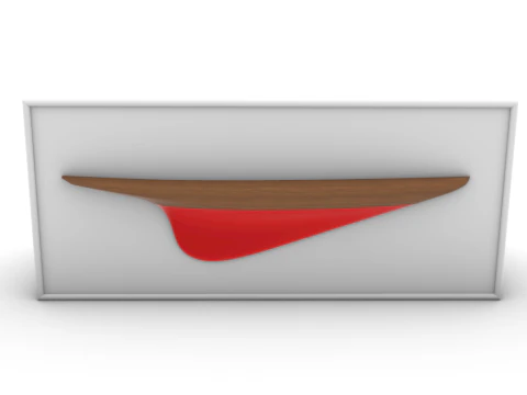 Half Hull Boat model 3D Model