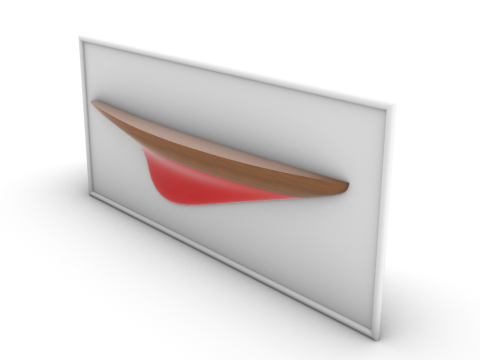 Half Hull Boat model 3D Model