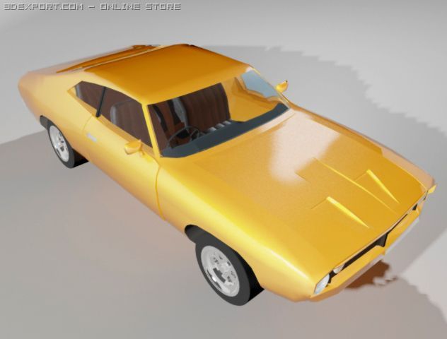 ford falcon xb 351 gt coupe 1973 3D Model .c4d .max .obj .3ds .fbx .stl .blend 