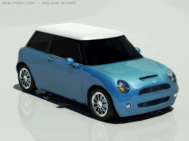 mini cooper s 2001 3D Model .c4d .max .obj .3ds .fbx .stl .blend 