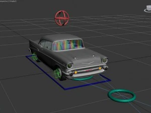 rigged 1957 chevrolet 3D Model