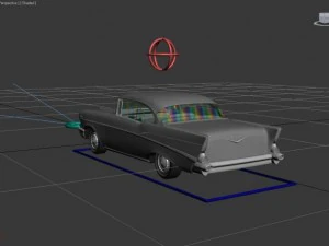rigged 1957 chevrolet 3D Model
