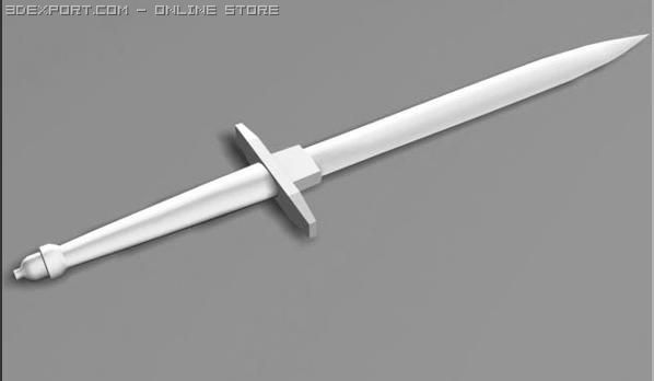 18th century sword Model 3D .c4d .max .obj .3ds .fbx .stl .blend 