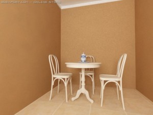 cofee table and chairs Modello 3D
