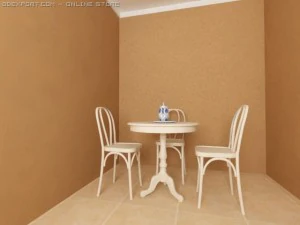 cofee table and chairs 3D Model