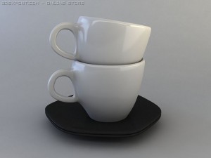cup with saucer 3D Модель