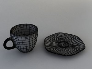 cup with saucer Modello 3D