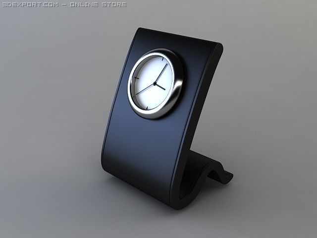 desk clock 3D Model .c4d .max .obj .3ds .fbx .stl .blend 