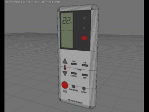 air conditioner remote control Modello 3D