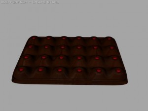 a chocolate bar filled with cherries 3D-Modell
