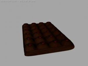 uma barra de chocolate recheada com cerejas Modelo 3D