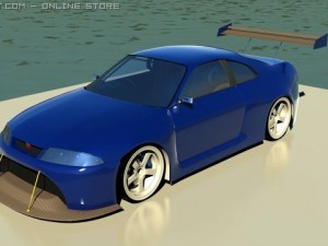 nissan skyline r33 tuned 3D Model