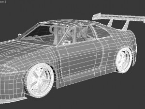 nissan skyline r33 tuned 3D Model
