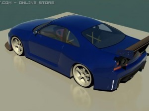 nissan skyline r33 tuned 3D Model