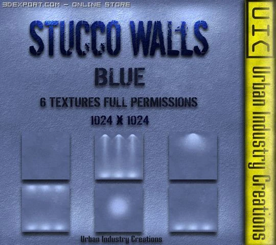 uic stucco wall textures blue CG Textures .c4d .max .obj .3ds .fbx .stl .blend 