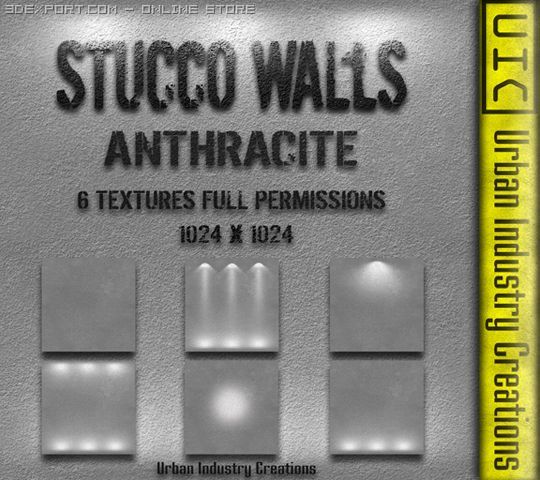 uic stucco wall textures anthracite CG Текстуры .c4d .max .obj .3ds .fbx .stl .blend