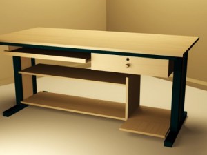 computer table 3D-Modell