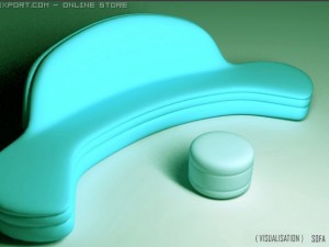 designer sofa 3D-Modell